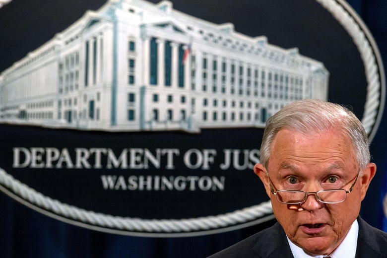 Attorney General Jeff Sessions speaks regarding the Deferred Action for Childhood Arrivals (DACA) program on September 5, 2017, at the Justice Department in Washington, DC.US President Donald Trump on Tuesday ended an amnesty that protected from deportation 800,000 people brought to the United States illegally as minors.
